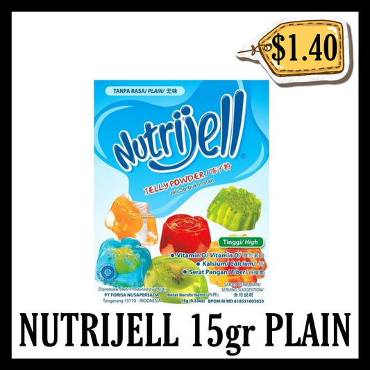 Nutrijell 15gr Plain (BBD END FEB 2029)