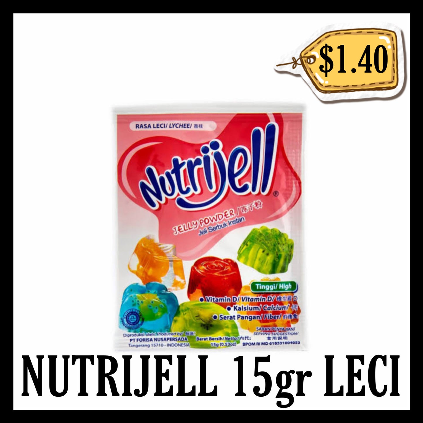 Nutrijell 15gr Leci (BBD END DEC 2028)