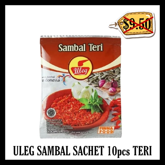 (SALE 20% OFF) Finna Uleg Sambal Sachet 10pcs Teri (BBD END NOV 2026)