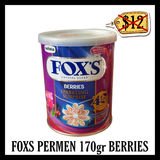 (SALE 20% OFF) Foxs Permen 170gr Berries (BBD 30 NOV 2026)