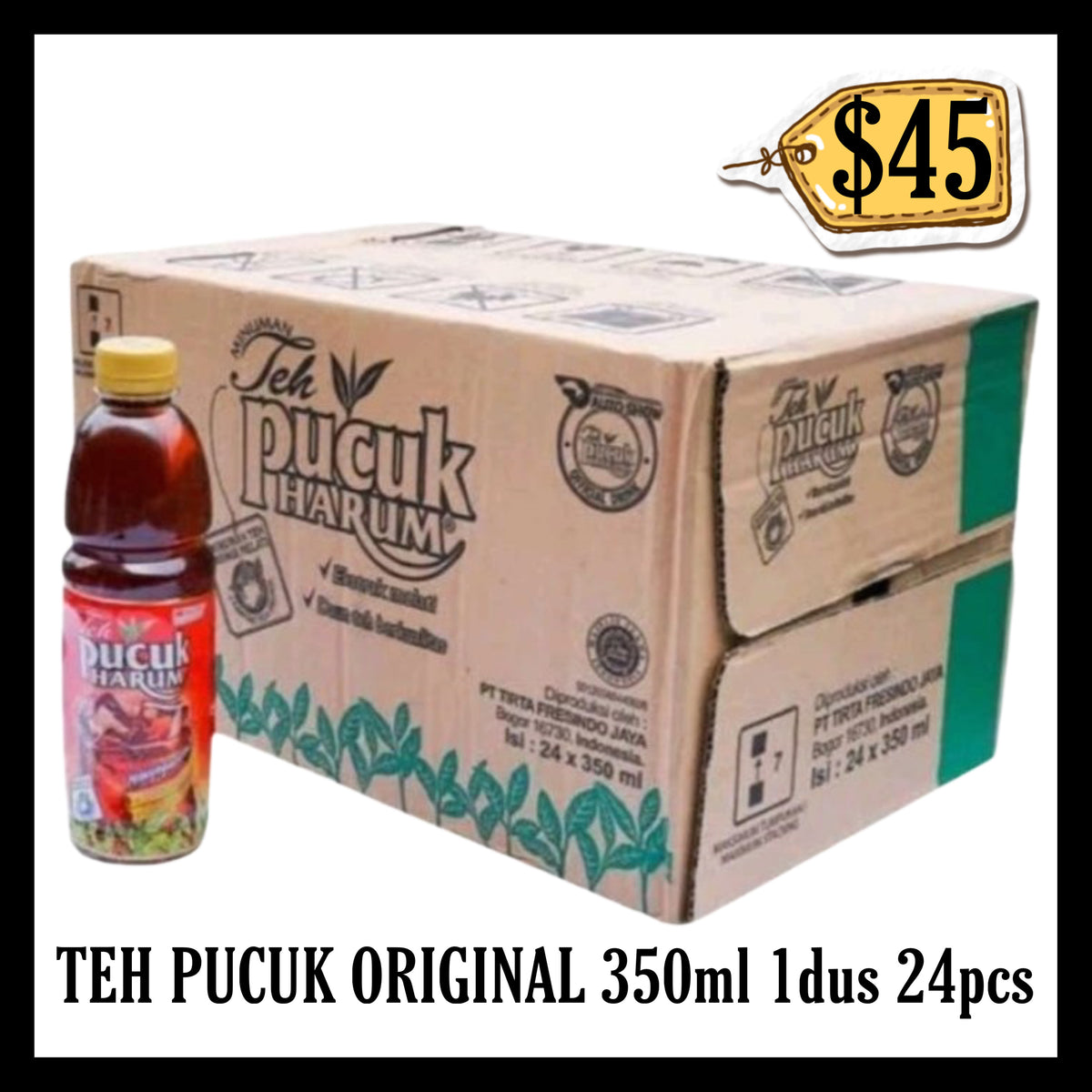 Teh Pucuk Original 350ml 1dus isi 24pcs (BBD END APR 2027)