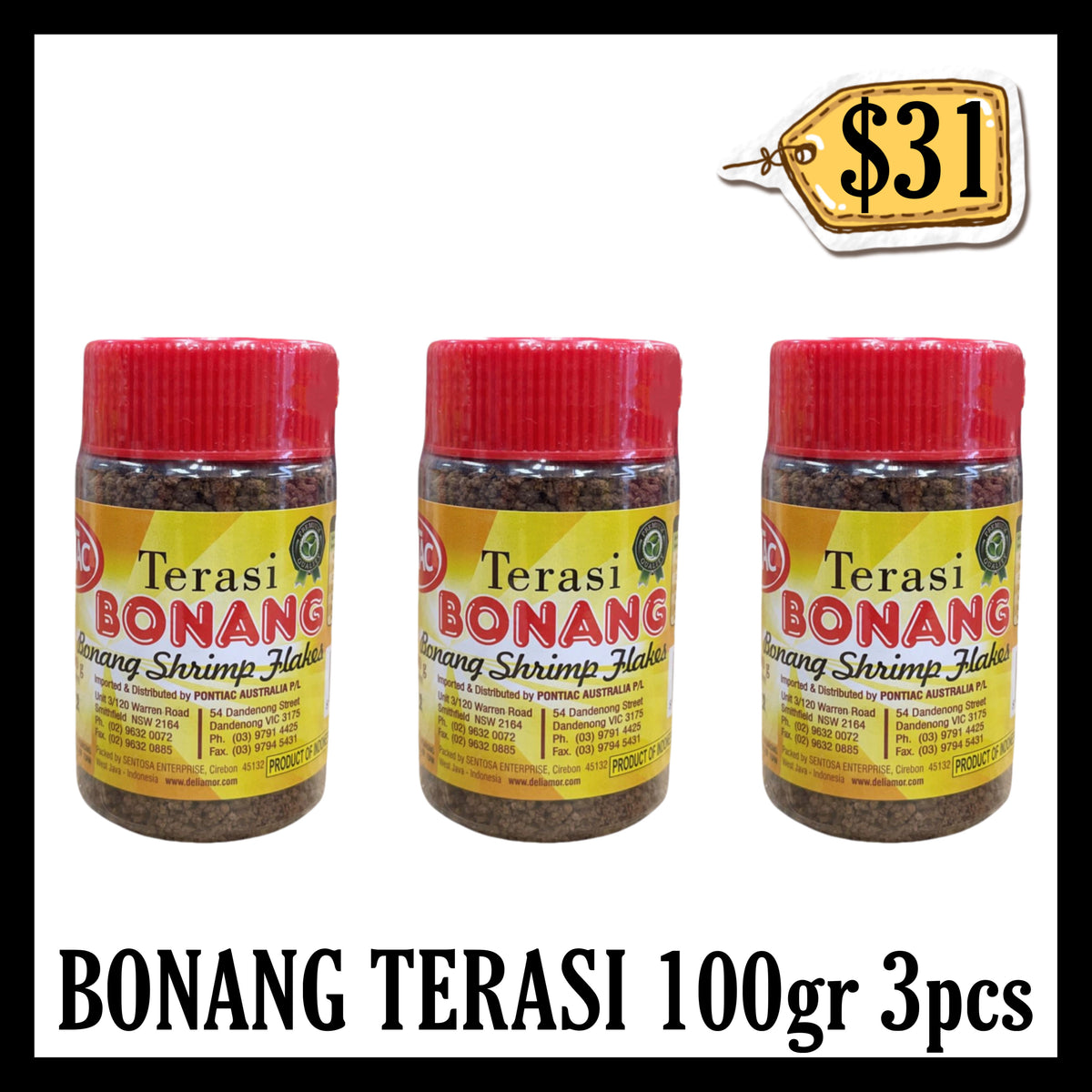 Bonang Terasi Udang 100gr 3pcs (BBD 10 MAY 2027)