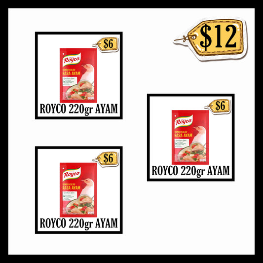 Royco 220gr Ayam Bundle 3pcs (BBD 29 JAN 2027)