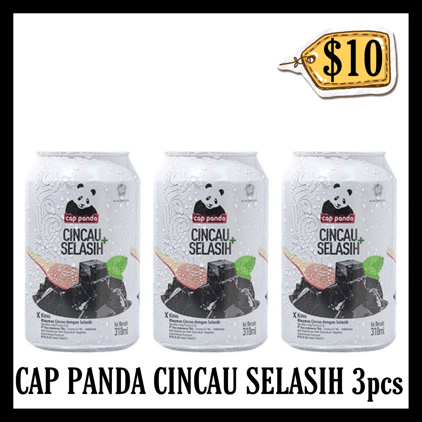 Cap Panda Cincau Selasih Kaleng 3pcs ($10 BUNDLE DEALS) (BBD END MAY 2028)