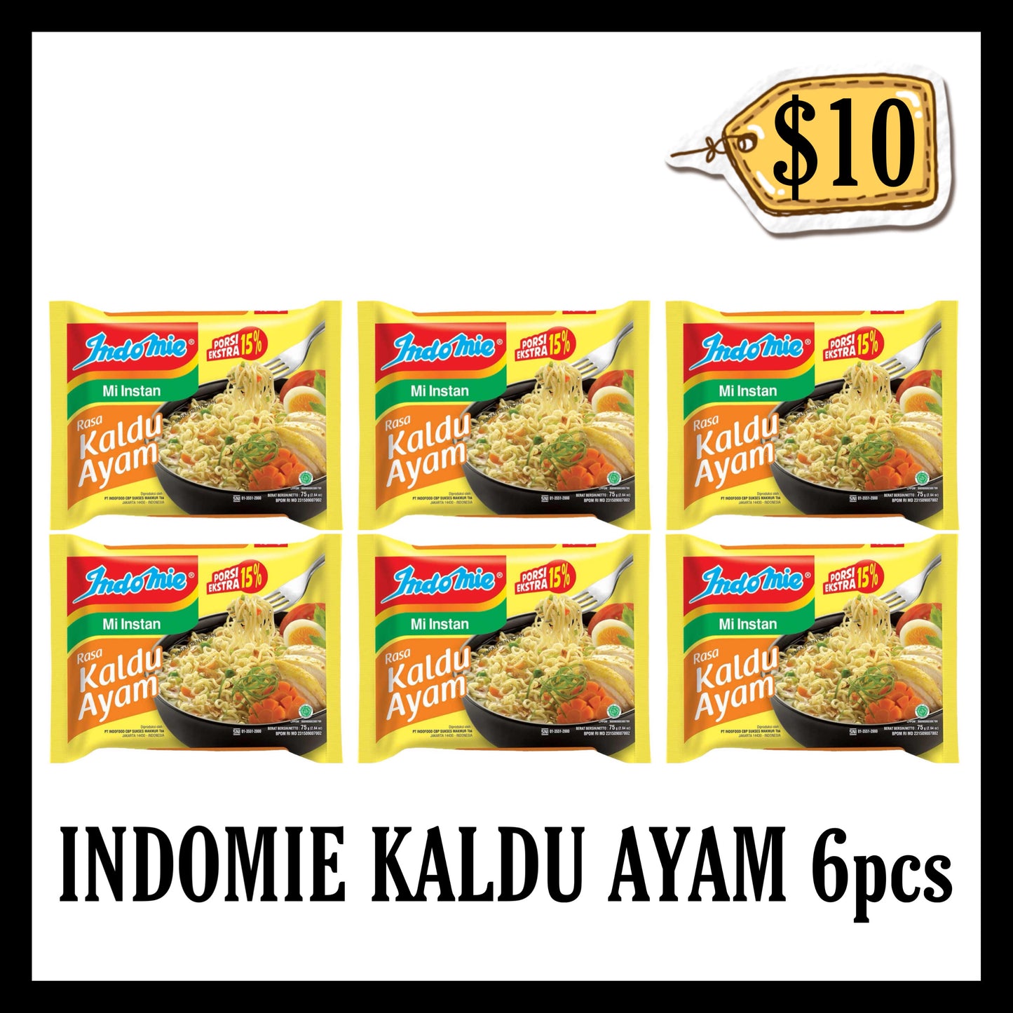 Indomie Kuah Kaldu Ayam 6pcs ($10 BUNDLE DEALS)(BB 01 NOV 2025)