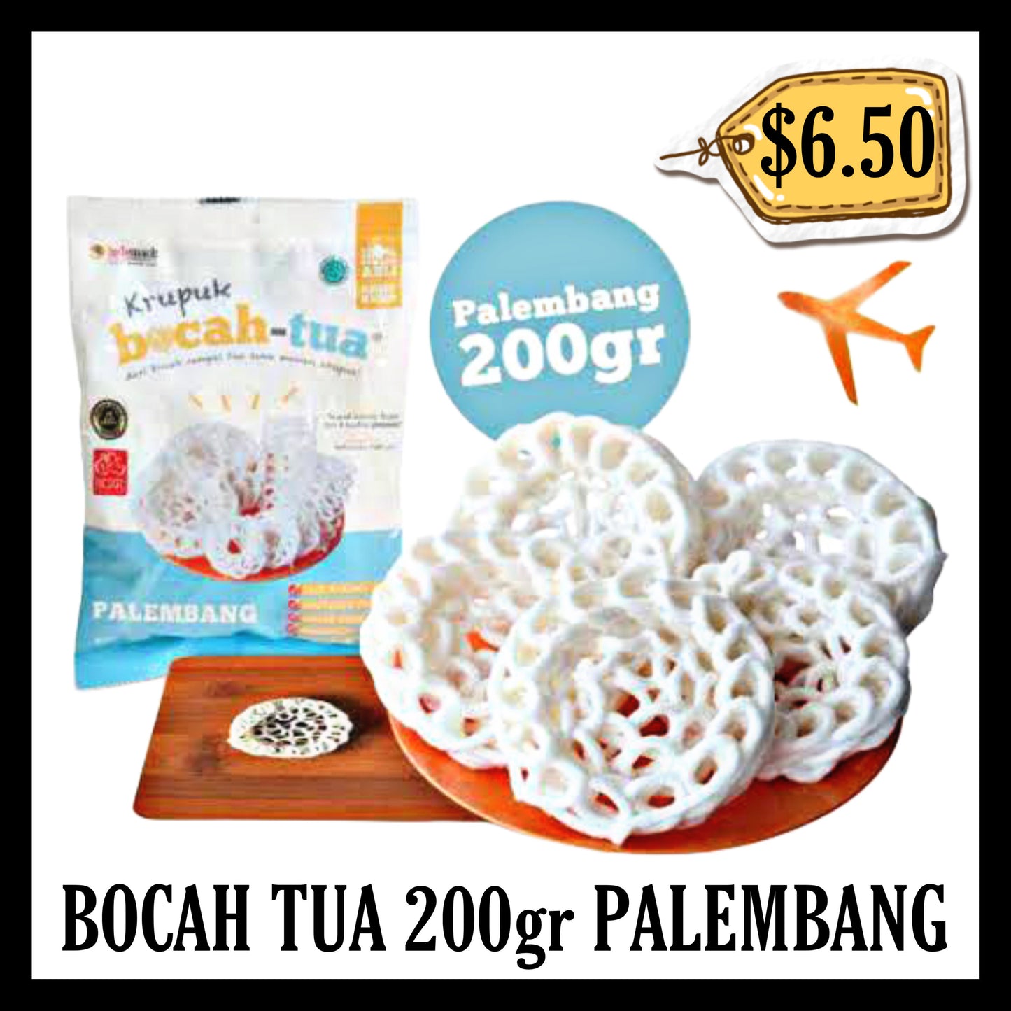 Bocah Tua Krupuk 200gr Palembang Original (BBD 31 MAR 2028)