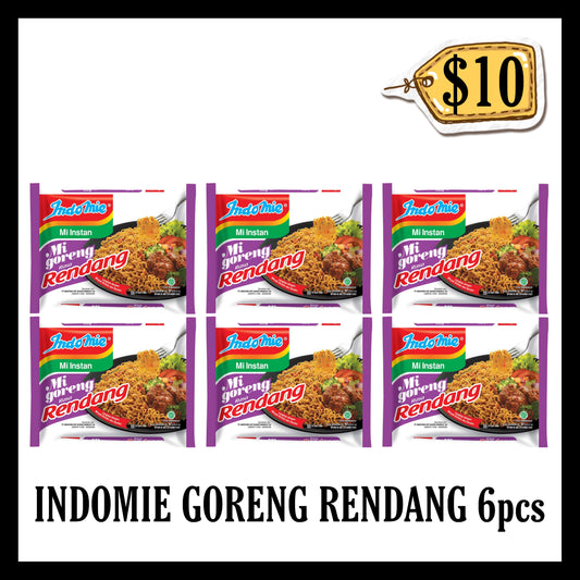 Indomie Goreng Rendang 6pcs ($10 BUNDLE DEALS)(BB 29 JAN 2026)
