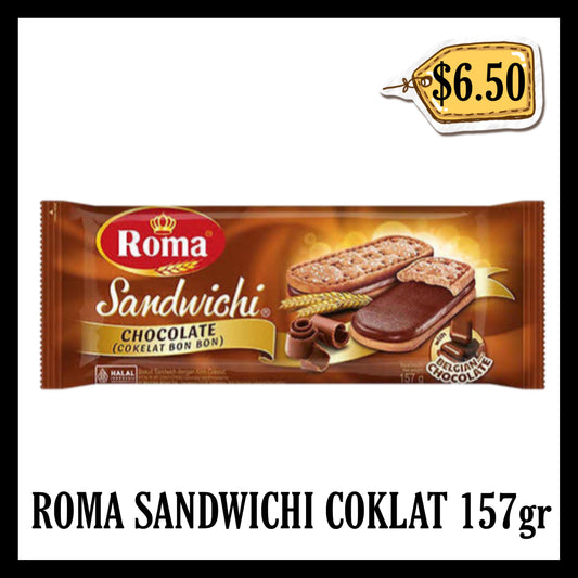 Roma Sandwichi Coklat 157gr (BBD END MAR 2027)