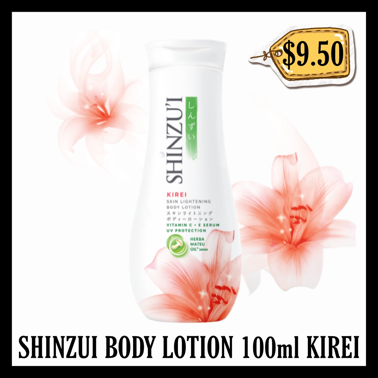 Shinzui Body Lotion 100ml Kirei (BBD END JAN 2029)