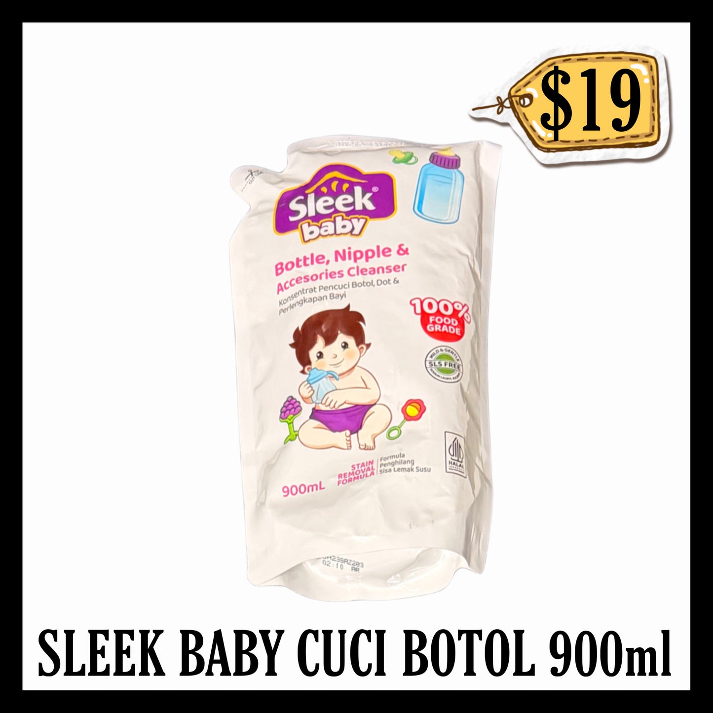 Sleek Baby Cuci Botol 900ml (BBD END MAR 2029)