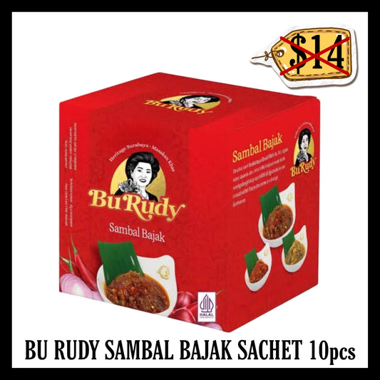 (SALE 20% OFF) Bu Rudy Sambal Bajak Sachet 10pcs (BBD 22 JUN 2026)