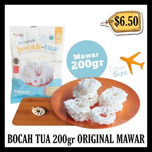Bocah Tua Krupuk 200gr Original Mawar Uncooked (BBD 06 APR 2028)