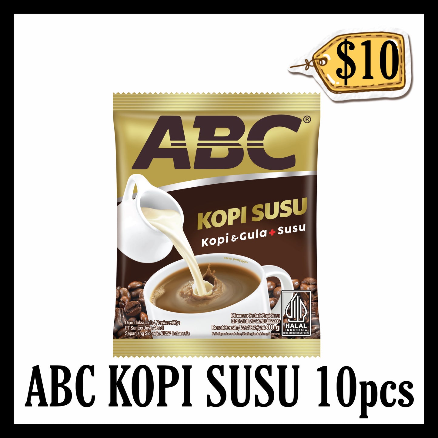 Abc Kopi Susu 10pcs (BBD 21 JAN 2027)(Promotion Buy 10 Get 1 Free)