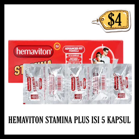 Hemaviton Stamina Plus isi 5 Kapsul (BBD END SEP 2028)