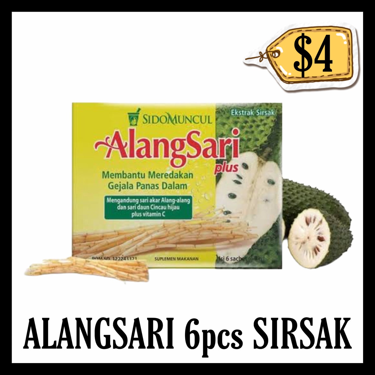 Alangsari 6pcs Sirsak (BBD END MAR 2027)