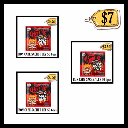 Bon Cabe Sachet Lev 50 6pcs (BUY 2 GET 1 FREE) (BBD 09 FEB 2028)