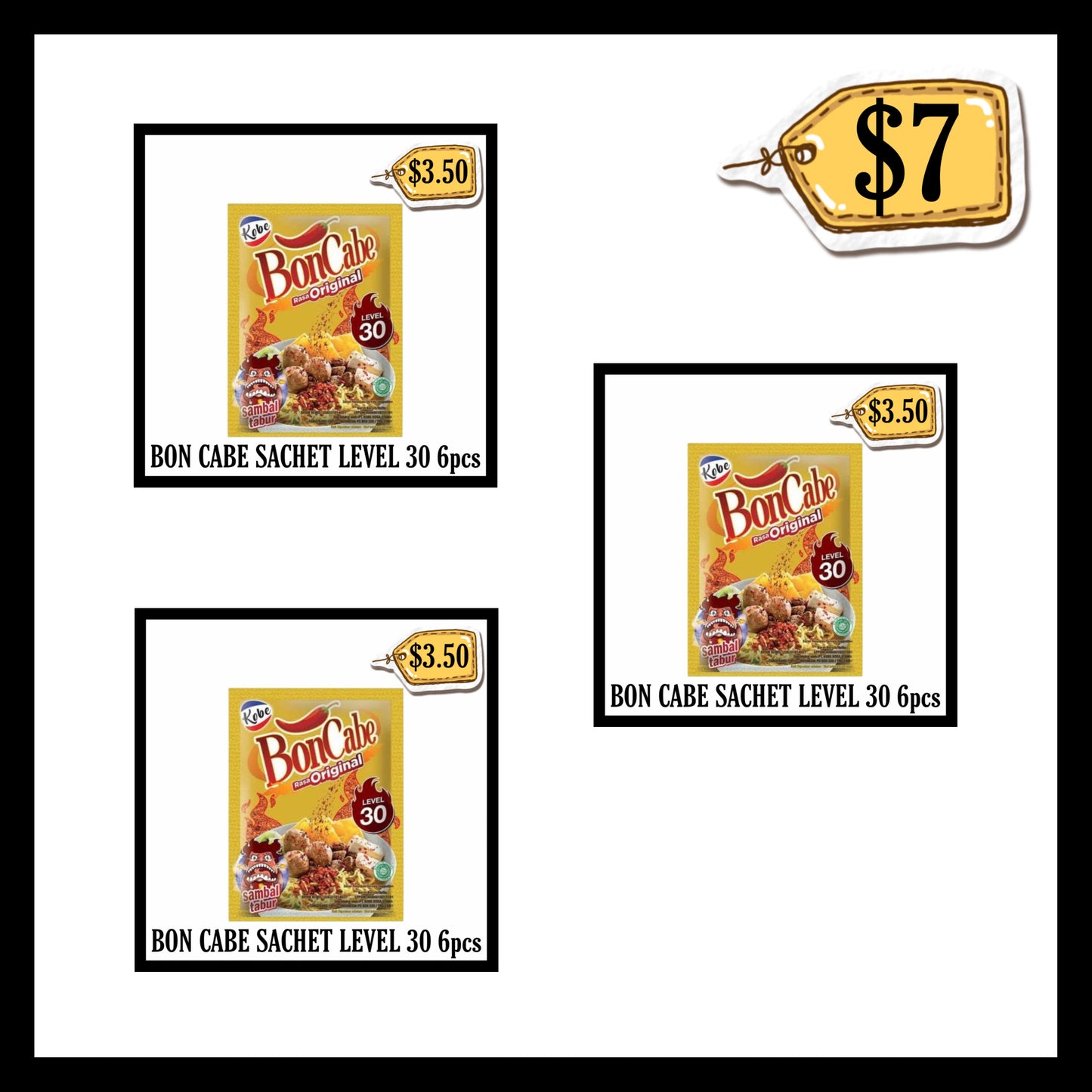 Bon Cabe Sachet Lev 30 6pcs (BUY 2 GET 1 FREE) (BBD 05 MAR 2028)