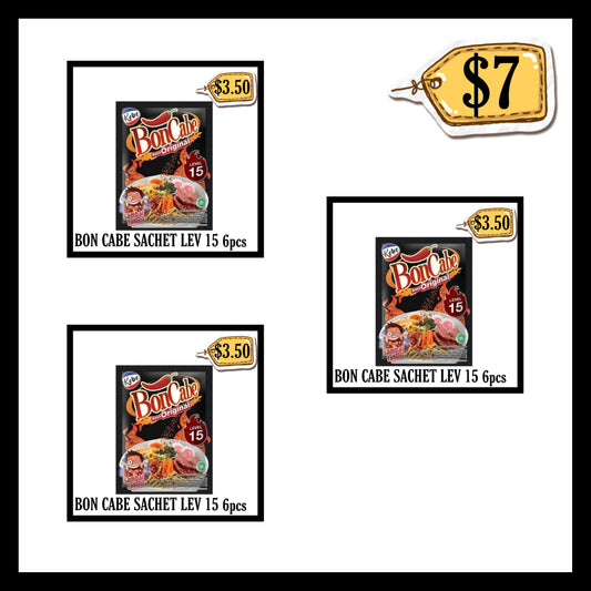 Bon Cabe Sachet Lev 15 6pcs (BUY 2 GET 1 FREE) (BBD 09 MAR 2028)