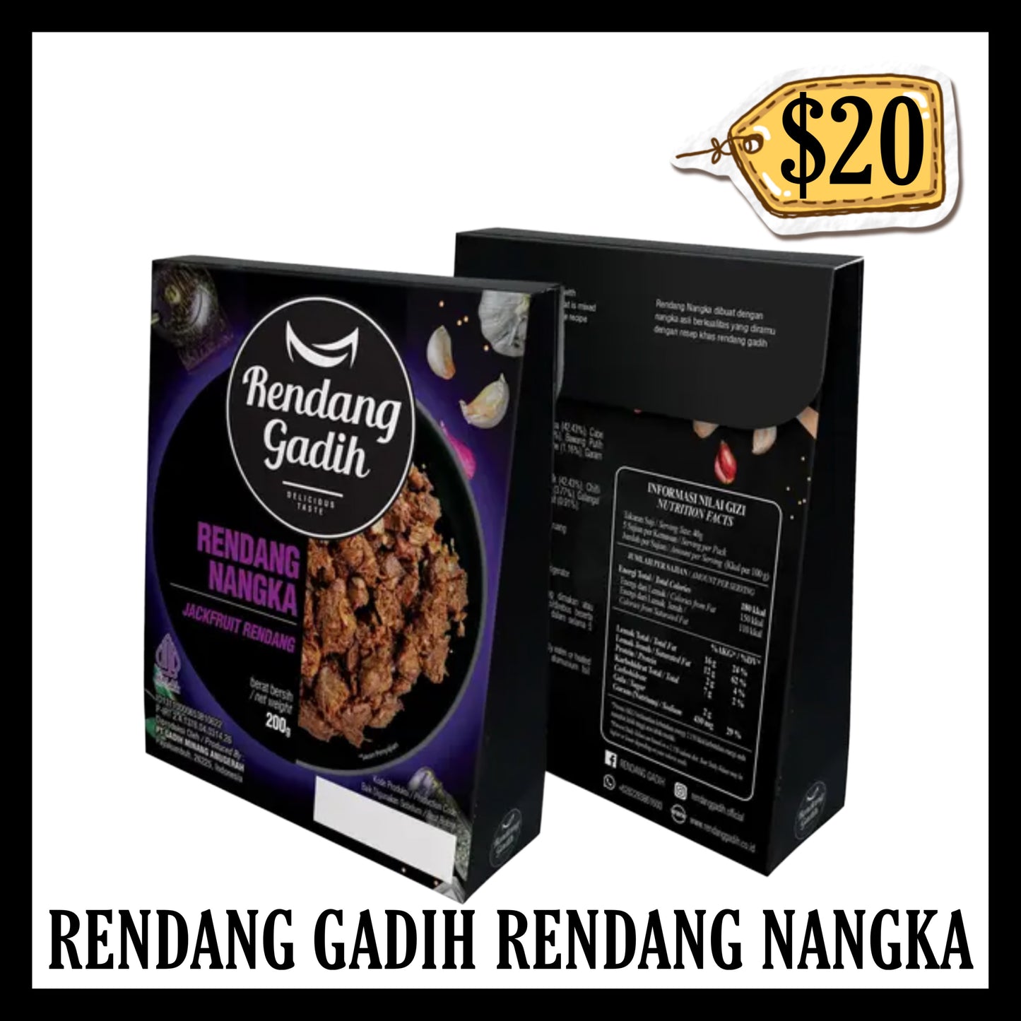 Rendang Gadih Rendang Nangka 200gr Ready To Eat (BBD 02 JAN 2027)