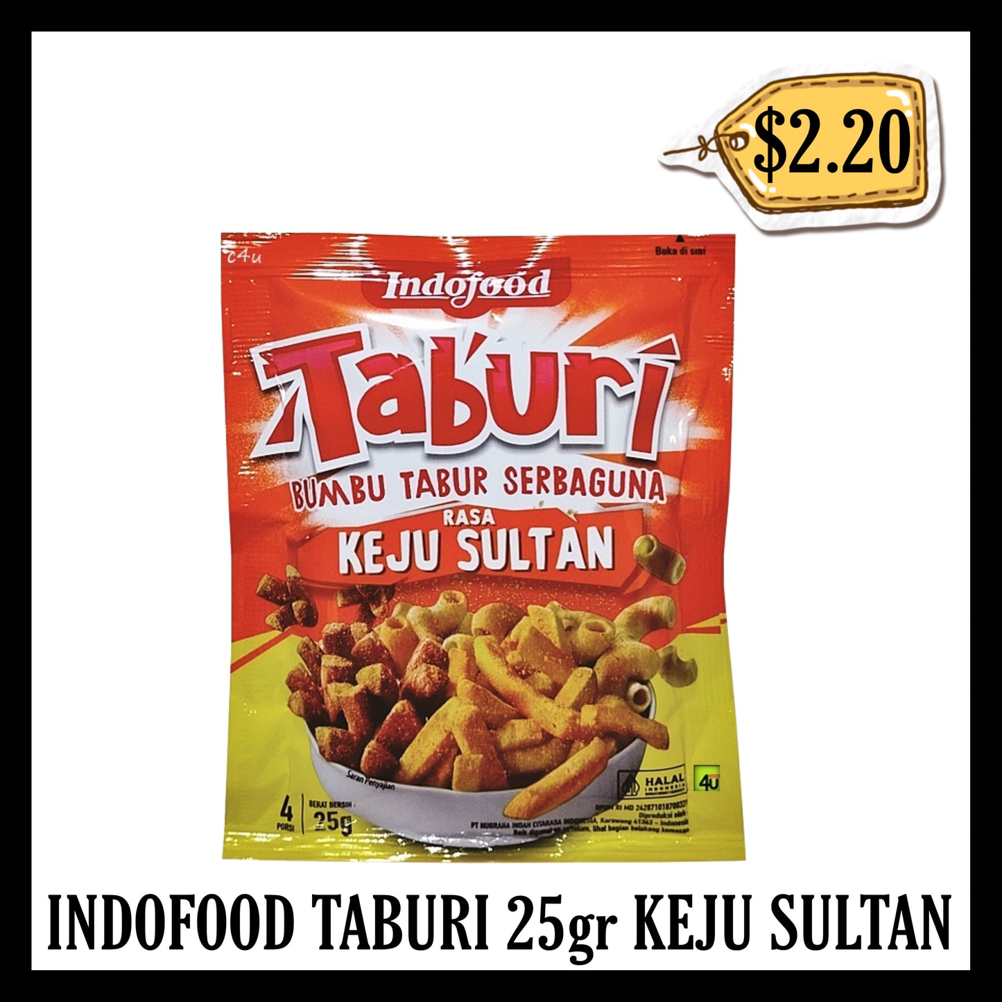 Indofood Bumbu Taburi Serbaguna 25gr Rasa Keju Sultan (BBD 02 NOV 2027)