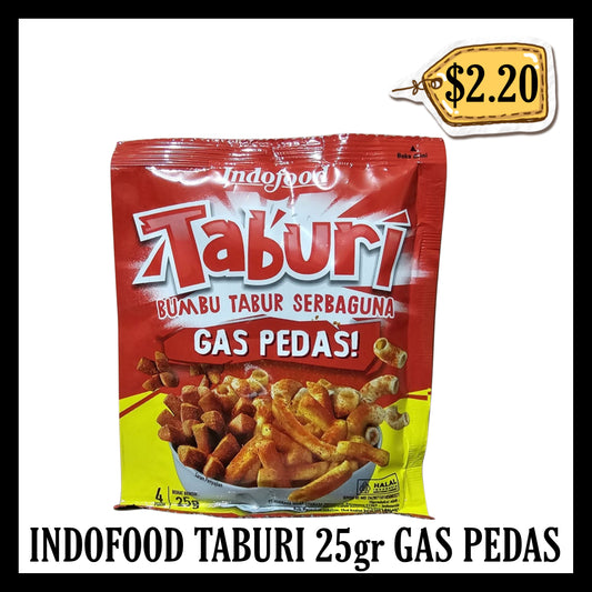 Indofood Bumbu Taburi Serbaguna 25gr Rasa Gas Pedas (BBD 07 MEI 2027)