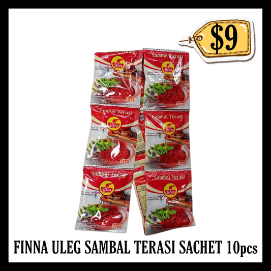Finna Uleg Sambal Sachet 10pcs Sambal Terasi (BBD END AUG 2027)