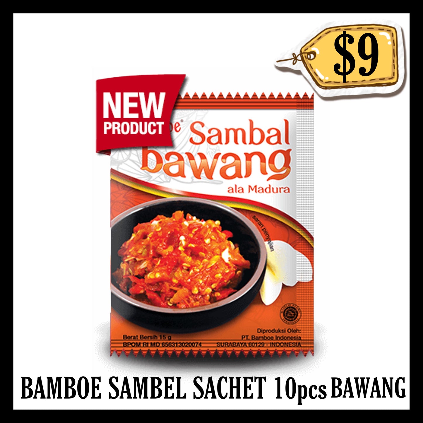Bamboe Sambal Sachet 10pcs Bawang (BBD 04 SEP 2027)