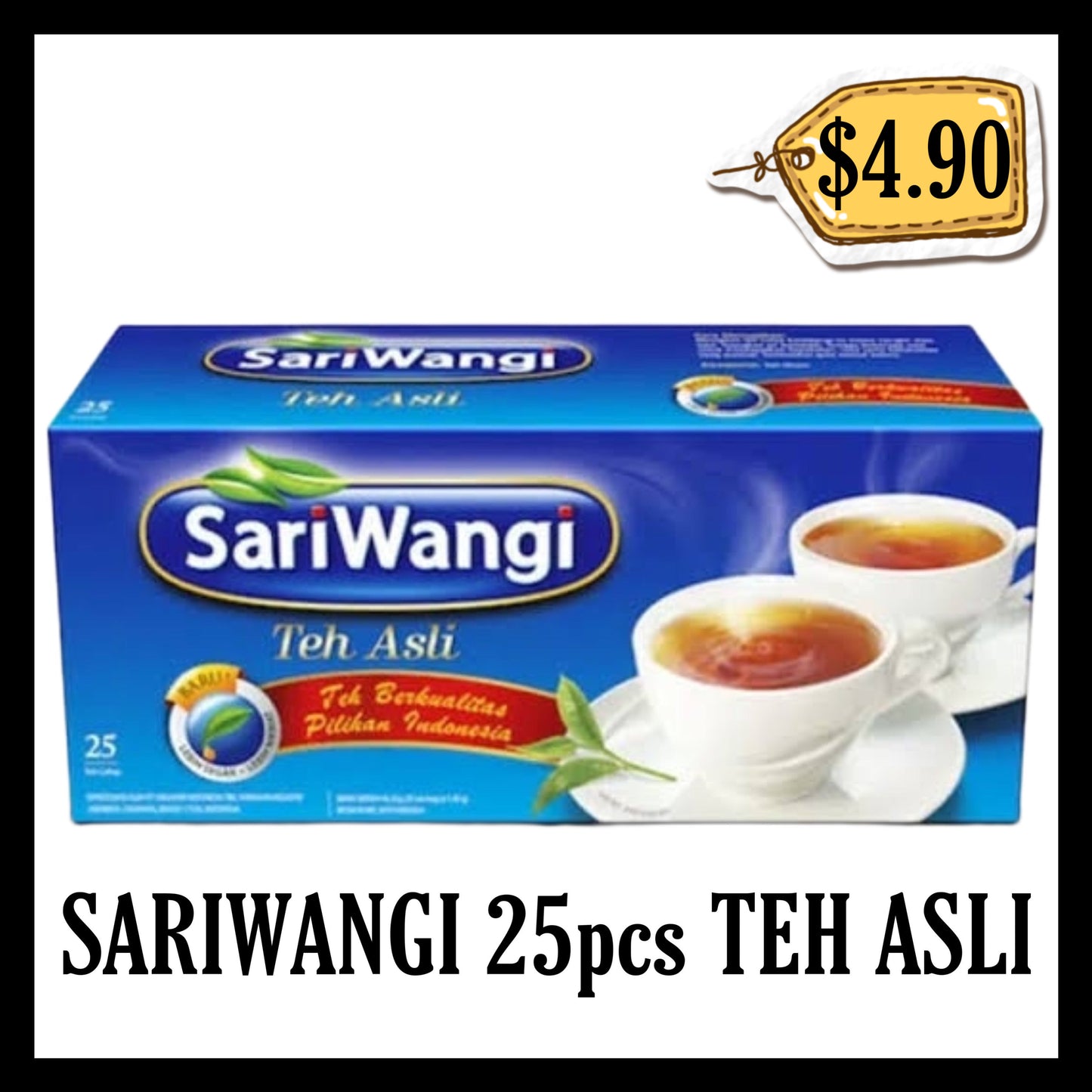 Sariwangi Teh Asli Teh Celup Isi 25pcs Black Tea (BBD 15 FEB 2028)