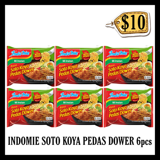 Indomie Kuah Soto Koya Pedas Dower 6pcs ($10 BUNDLE DEALS)(BBD 22 JAN 2027)