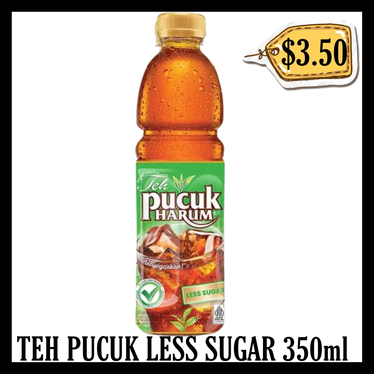 Teh Pucuk Less Sugar 350ml (BBD END MAR 2027)