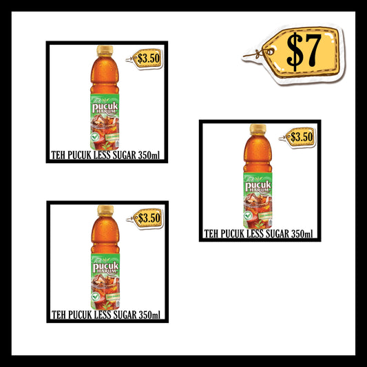 Teh Pucuk Less Sugar 350ml (BUY 2 GET 1 FREE)(BBD END MAR 2027)