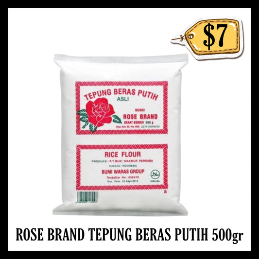 Rose Brand Tepung Beras Putih 500gr (BBD 01 AUG 2027)