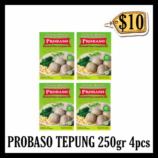 Probaso 250gr Tepung Bakso Original Hijau 4pcs ($10 BUNDLE DEALS) (BBD 09 JAN 2027)