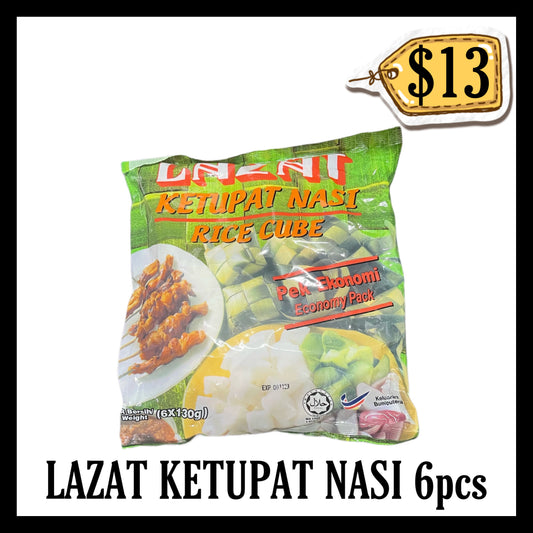 Lazat Ketupat Nasi @130gr 6pcs (BB 08 OCT 2026)