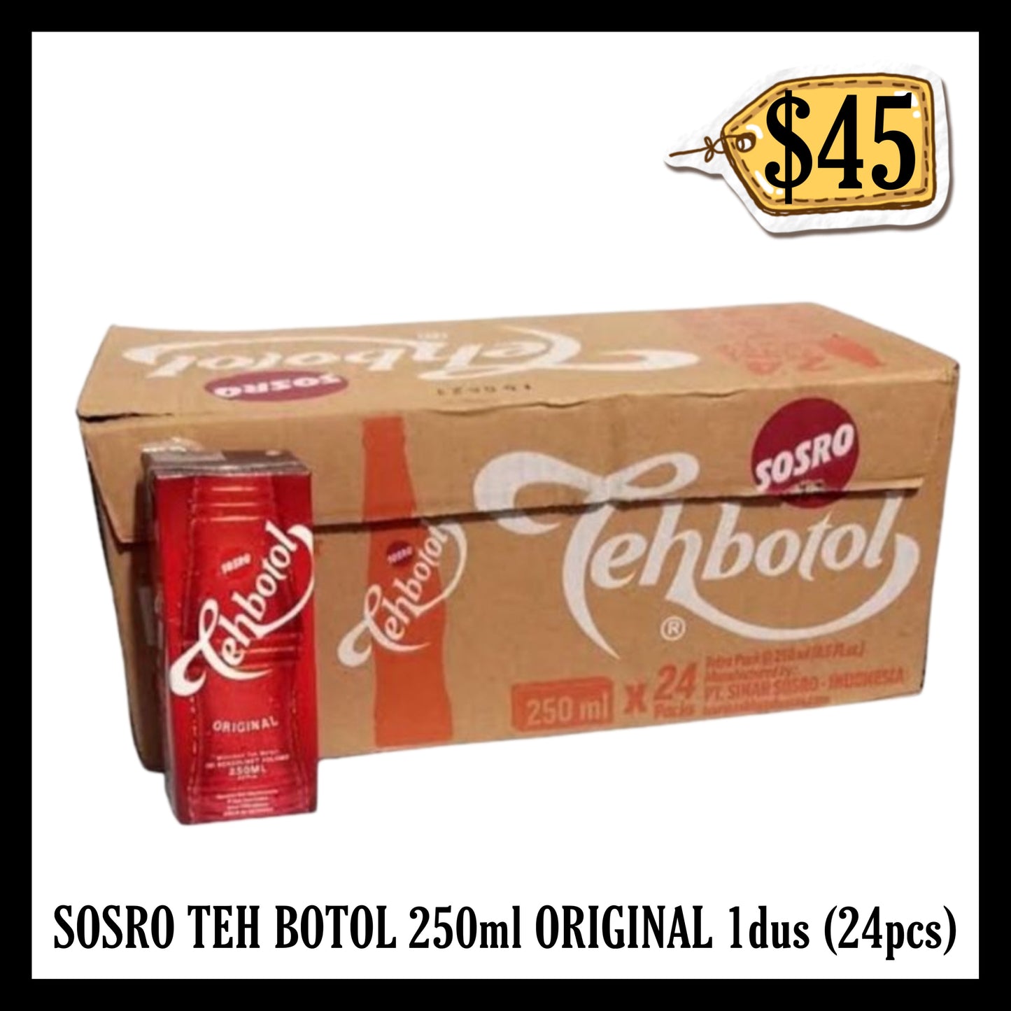Sosro Teh Botol 250ml Original 1dus (24pcs) (BBD 26 DEC 2026)