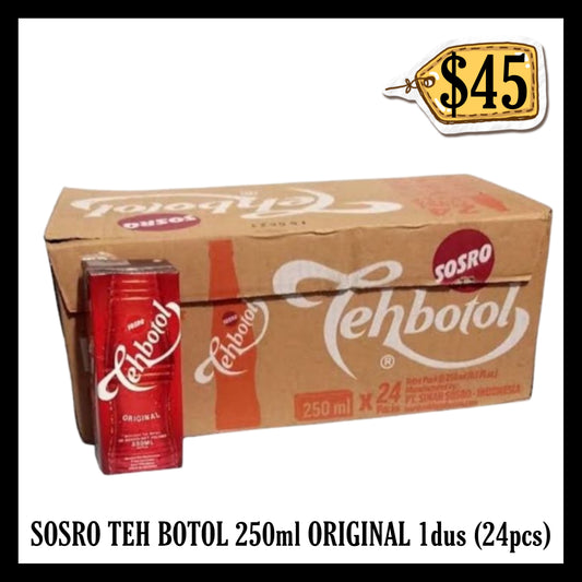 Sosro Teh Botol 250ml Original 1dus (24pcs) (BBD 26 DEC 2026)