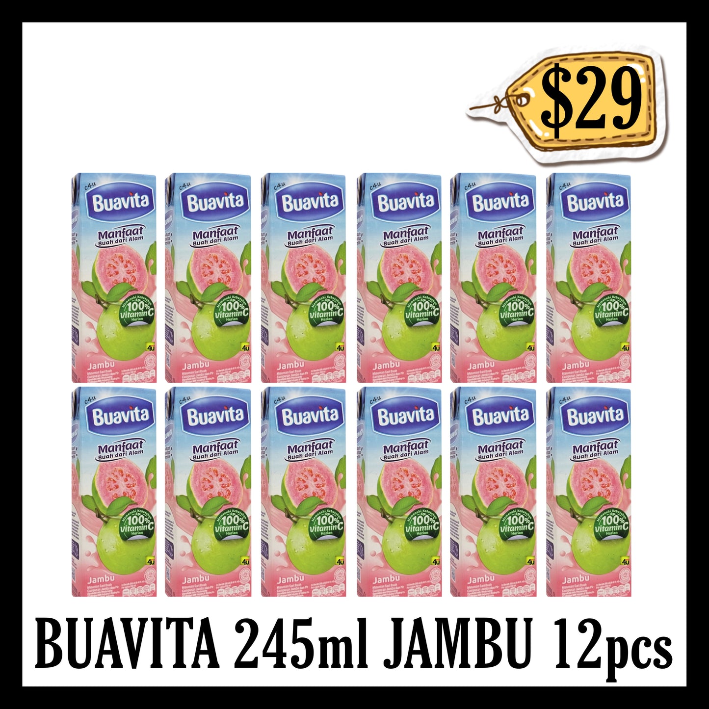 Buavita 245ml Jambu 12pcs (BBD 31 OCT 2026)
