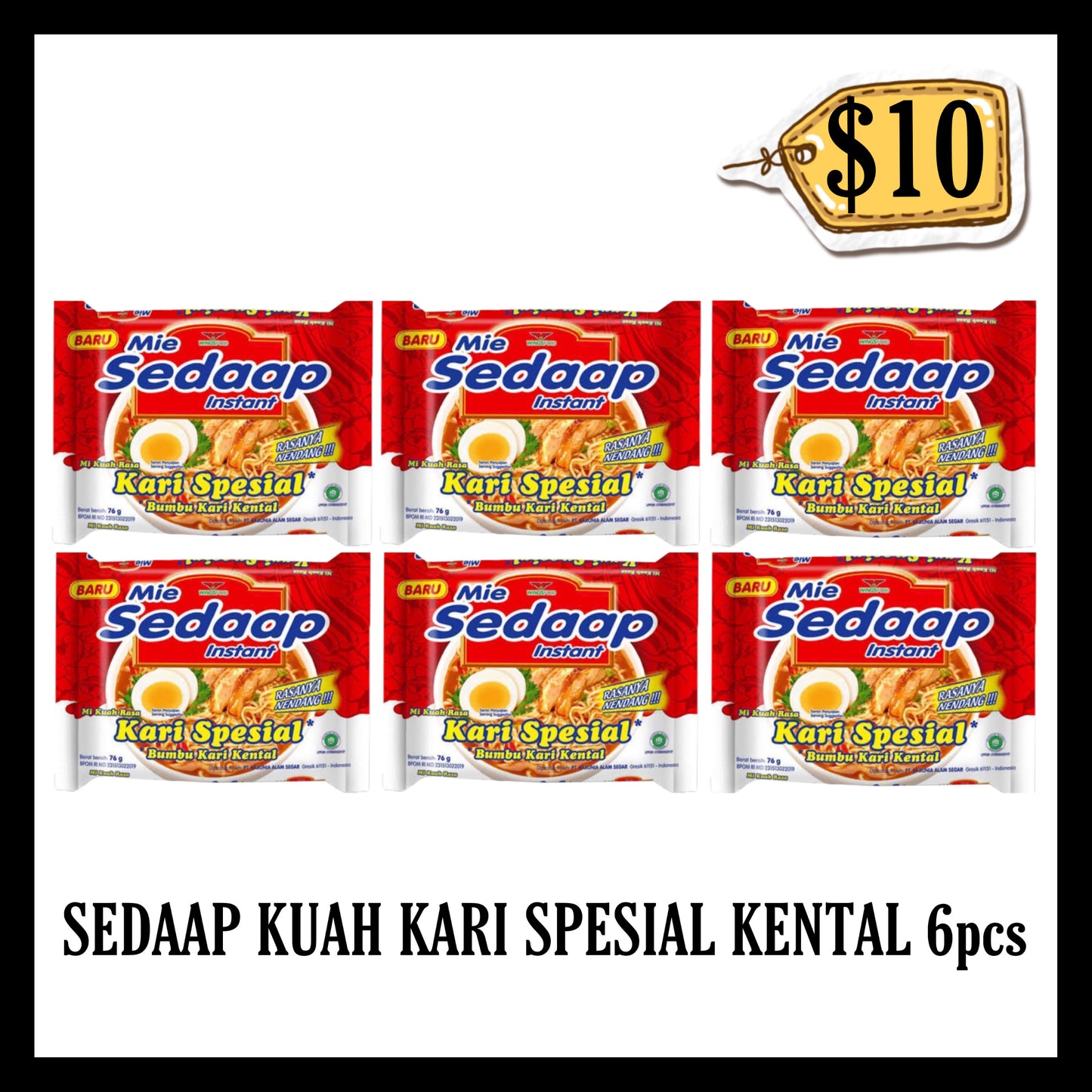 Sedaap Kuah Kari Special Kental 6pcs ($10 BUNDLE DEALS)(BBD 10 NOV 2026)