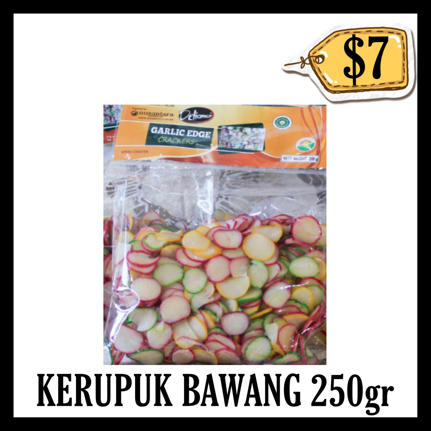 Deliamor Kerupuk Bawang 250gr Warna Warni (BBD 10 NOV 2027)