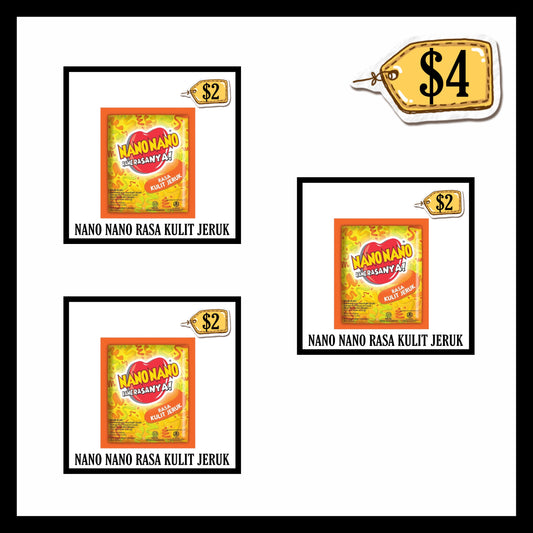 Permen Nano Nano Rasa Kulit Jeruk (BUY 2 GET 1 FREE) (BB END JAN 2027)
