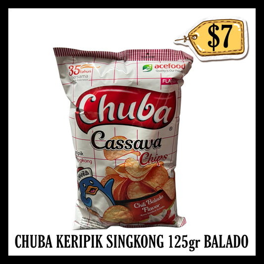 Chuba Keripik Singkong 125gr Balado (BB 18 MAY 2026)