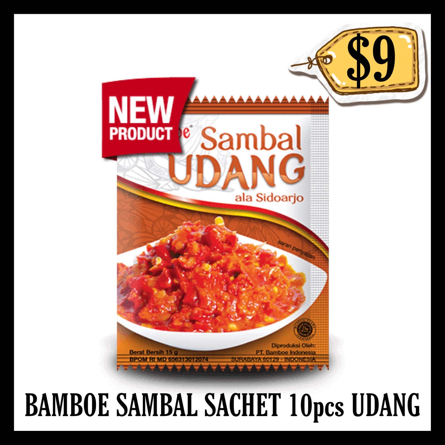 Bamboe Sambal Sachet Udang 10pcs (BBD 07 NOV 2027)