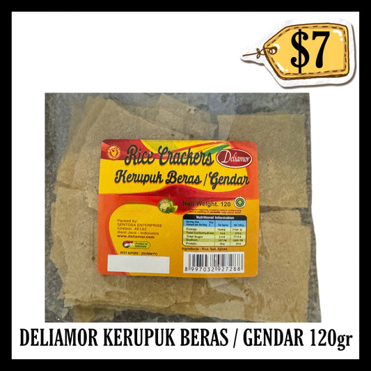 Deliamor Kerupuk Beras / Gendar 120gr (BBD 10 MAR 2027)
