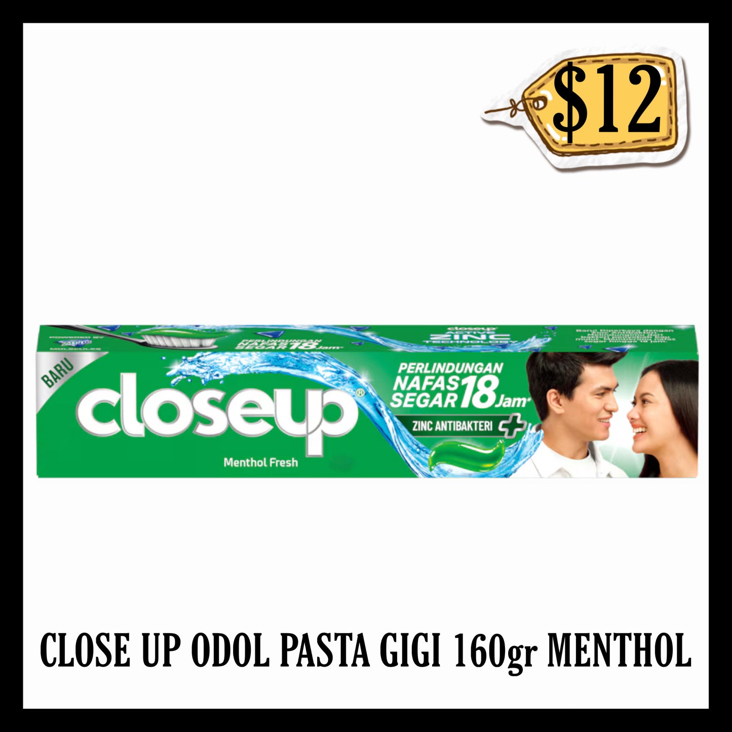 Close Up Odol Pasta Gigi 160gr Menthol Fresh (BBD 30 OCT 2028)