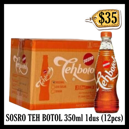 Sosro Teh Botol 350ml Botol Original 1dus isi 12pcs (BBD 31 OCT 2026)