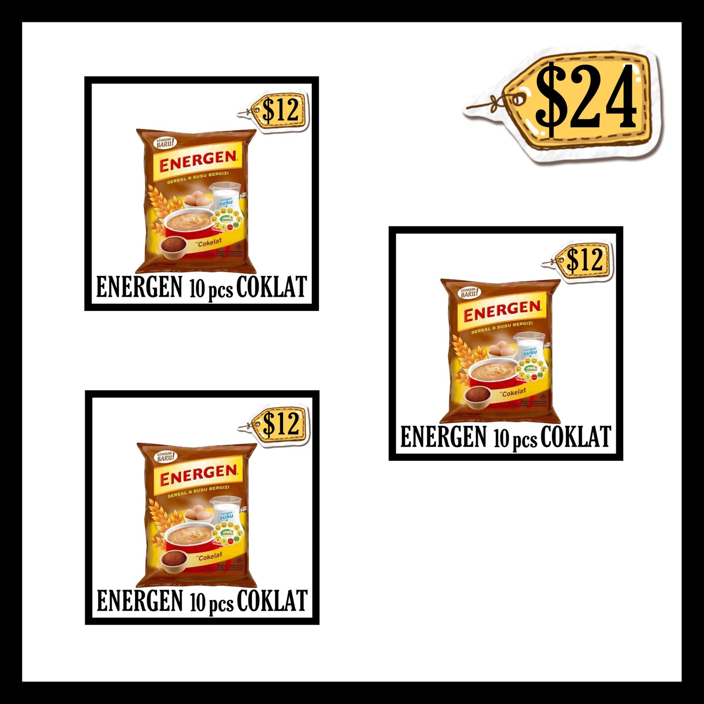 Energen Sachet 10pcs Coklat (BUY 2 GET 1 FREE) (BBD 04 FEB 2027)
