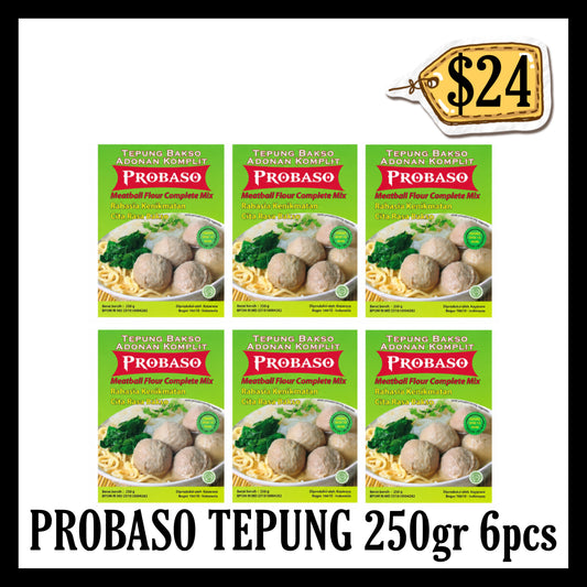 Probaso 250gr Tepung Bakso Original Hijau 6pcs (BBD 09 JAN 2027)