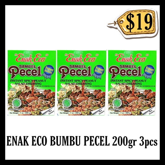 Enak Eco Sambel Pecel Medium Hot 200gr 3pcs (BBD 05 SEP 2027)