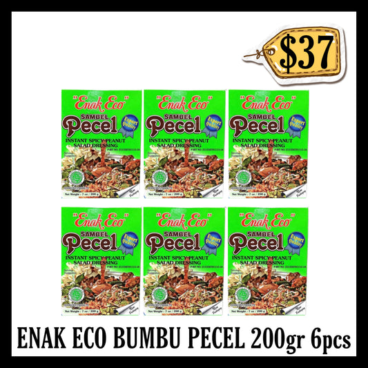 Enak Eco Sambel Pecel Medium Hot 200gr 6pcs (BBD 05 SEP 2027)