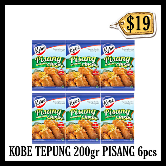 Kobe Tepung Pisang Goreng 200gr 6pcs (BBD 07 MAY 2027)